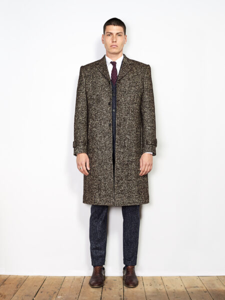 Brown Wool Alpaca Sligo Overcoat